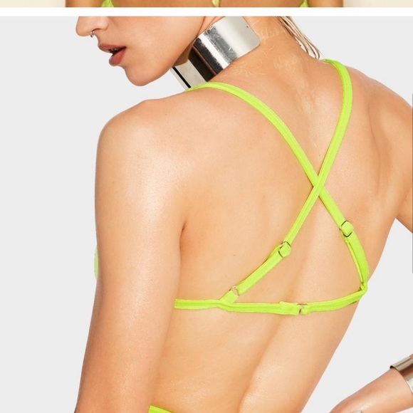 NWOT Dippin’ Daisy’s Neon Revibe Bikini Top - Picture 4 of 10